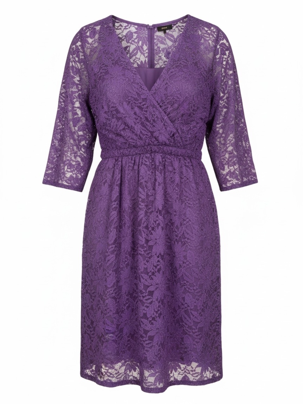 Boss Lace Wrap Dress in Purple